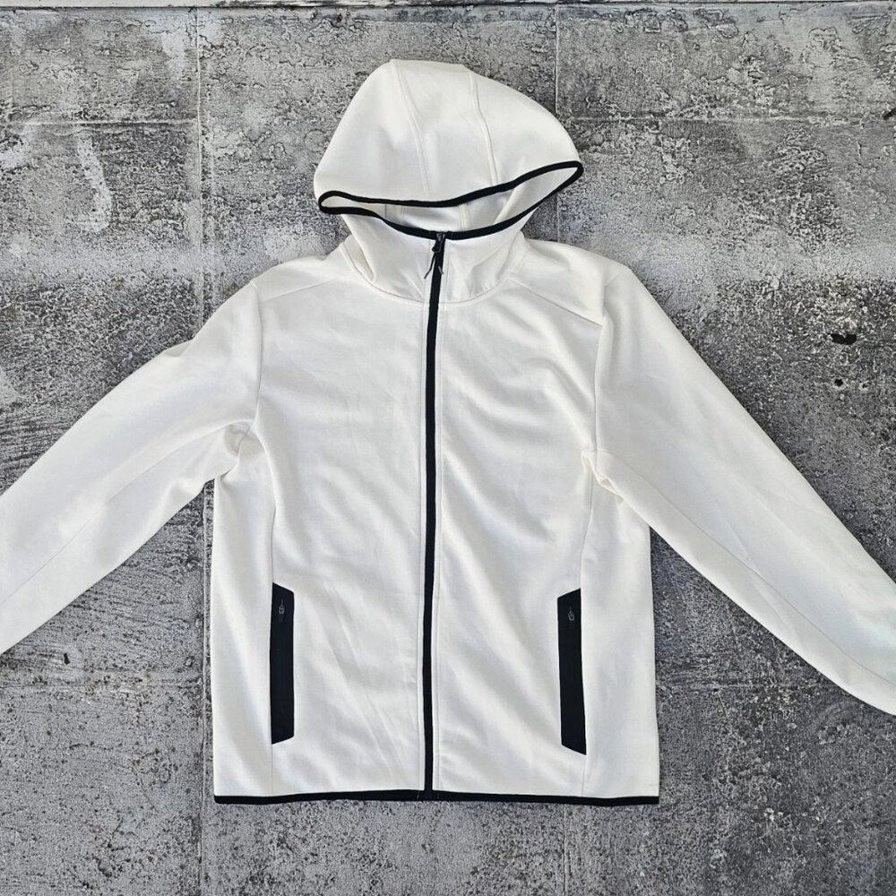 Athletic Works Men Hood Jacket Light Weight Long Sleeve Zip Up Size L 42-44 NWT
